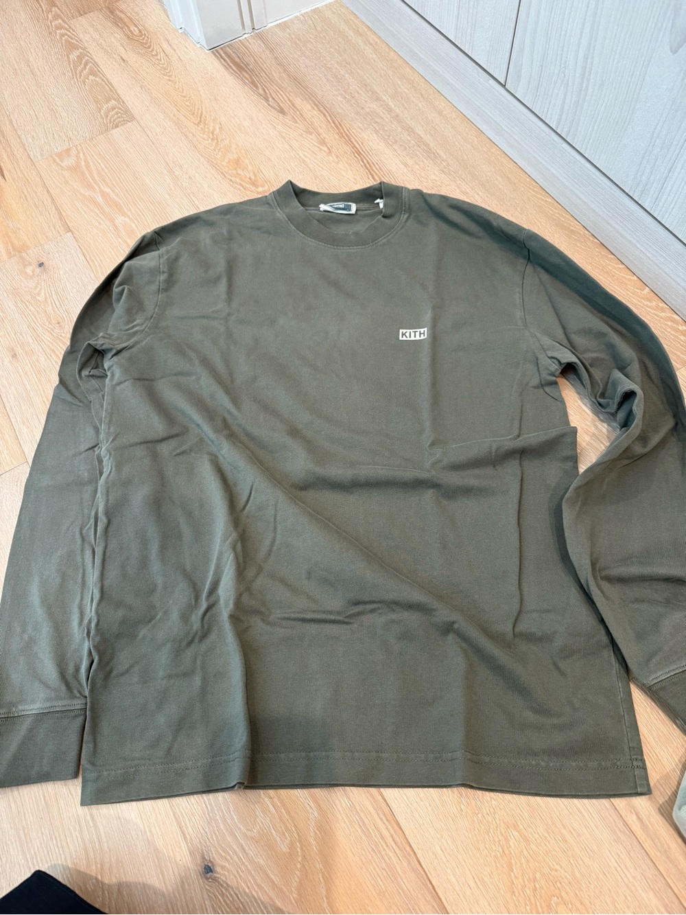 Kith Olive Long Sleeve Logo Tee